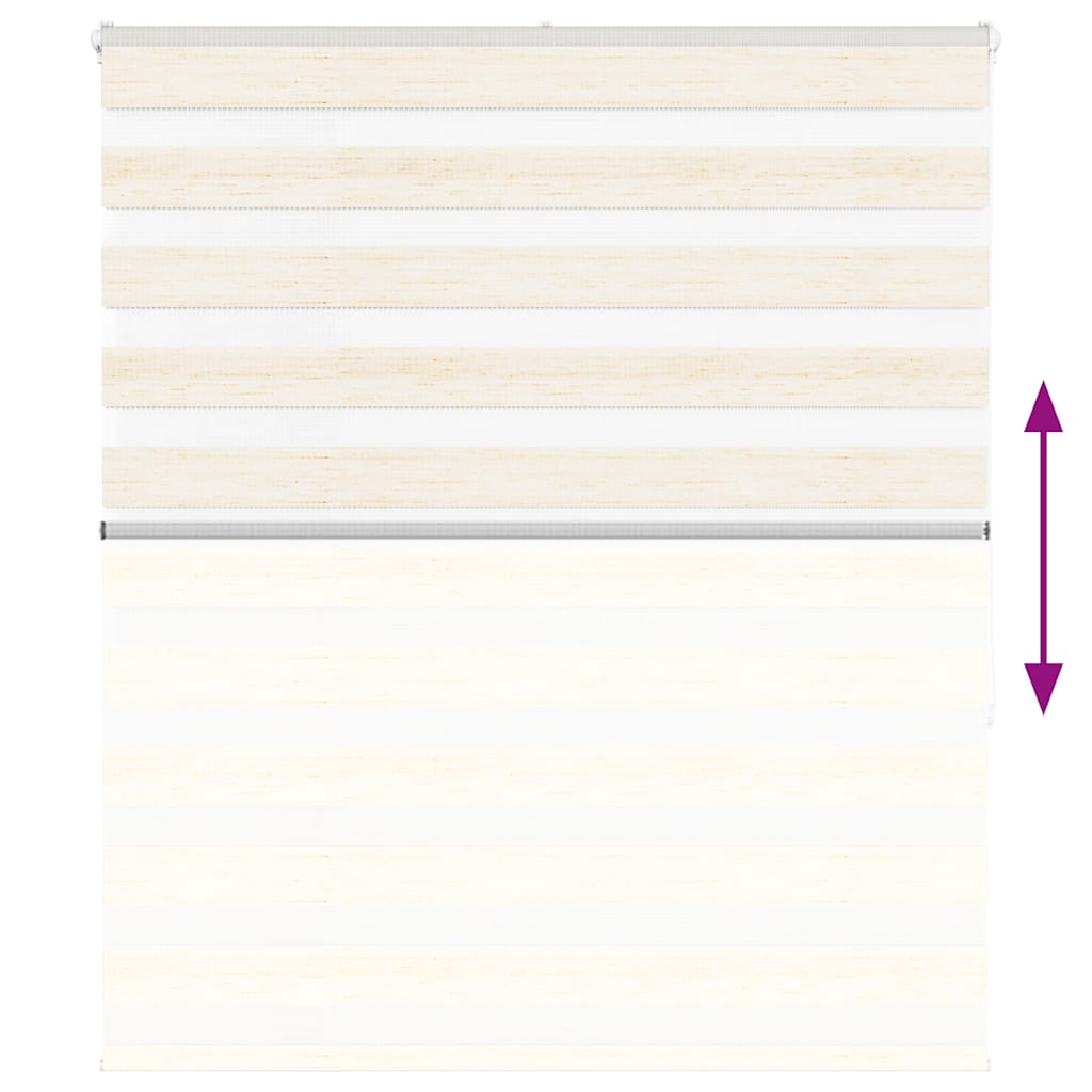 vidaXL Ζέβρα τυφλή μπεζ μάρμαρο Πλάτος υφάσματος 130,9 εκ. Πολυεστέρας