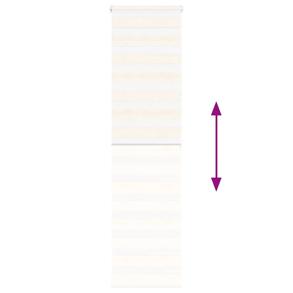 vidaXL Ζέβρα τυφλή μπεζ μάρμαρο Πλάτος υφάσματος 60,9 εκ. Πολυεστέρας