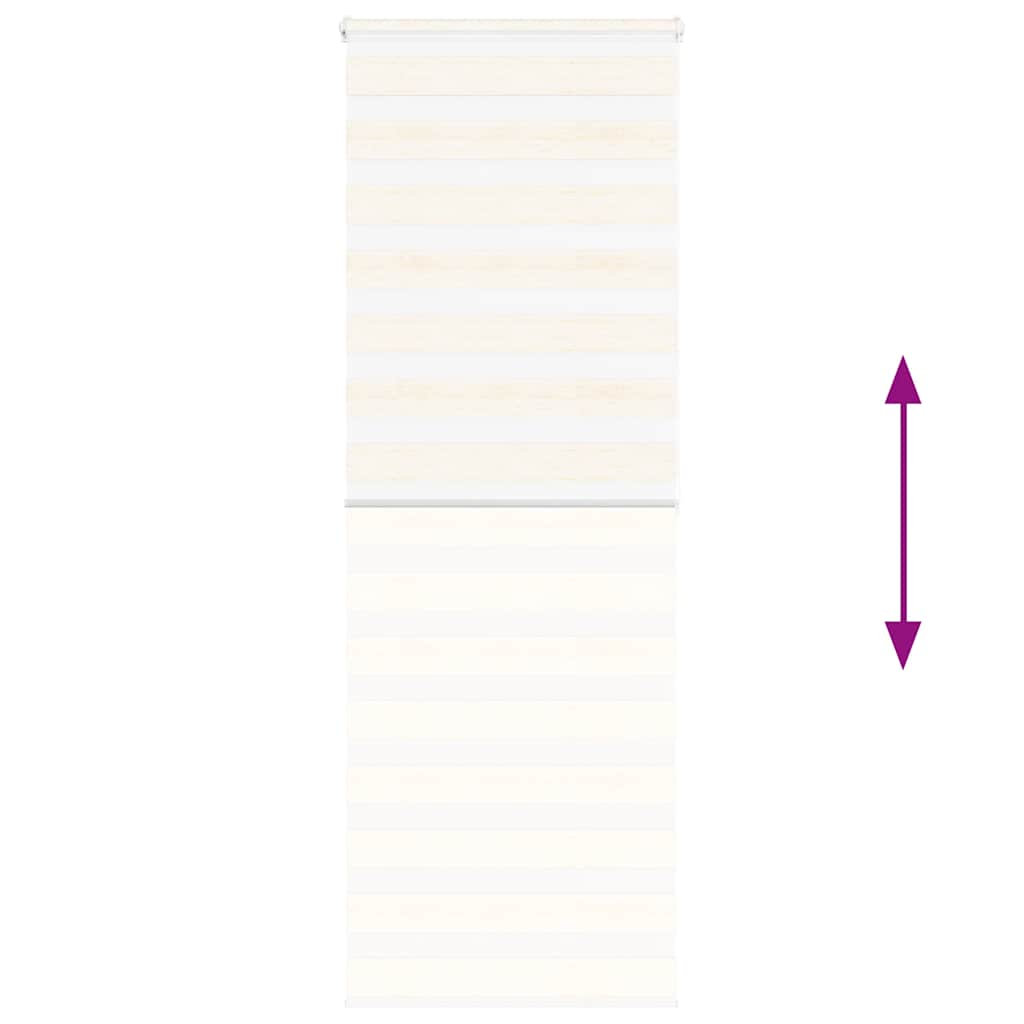 vidaXL Ζέβρα τυφλή μπεζ μάρμαρο Πλάτος υφάσματος 75,9 εκ. Πολυεστέρας