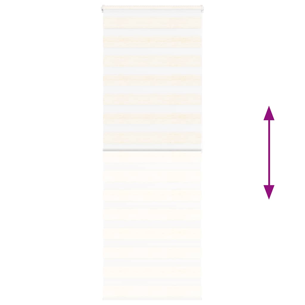 vidaXL Ζέβρα τυφλή μπεζ μάρμαρο Πλάτος υφάσματος 80,9 εκ. Πολυεστέρας