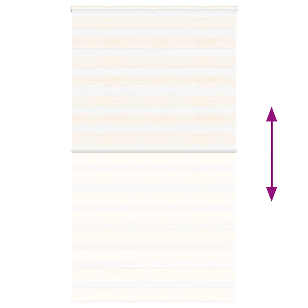 vidaXL Ζέβρα τυφλή μπεζ μάρμαρο Πλάτος υφάσματος 130,9 εκ. Πολυεστέρας