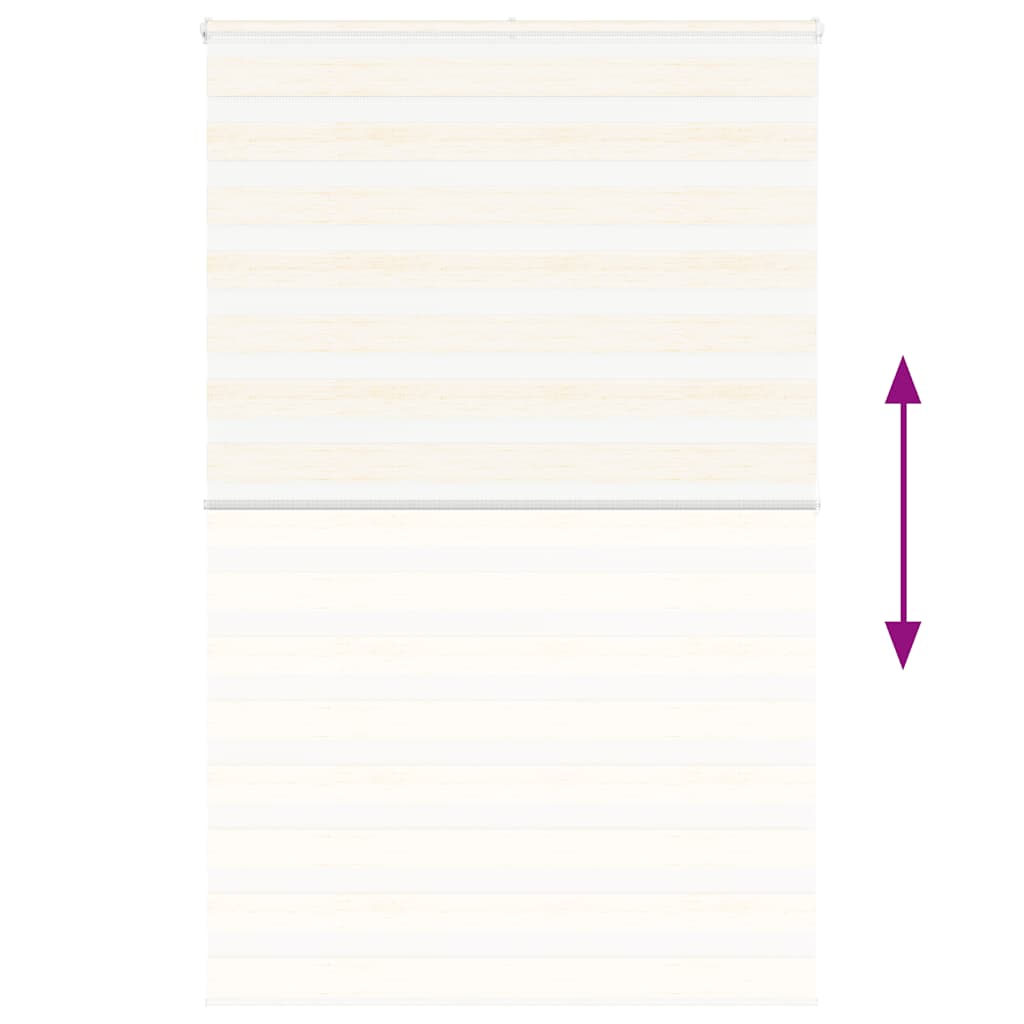 vidaXL Ζέβρα τυφλή μπεζ μάρμαρο Πλάτος υφάσματος 135,9 εκ. Πολυεστέρας