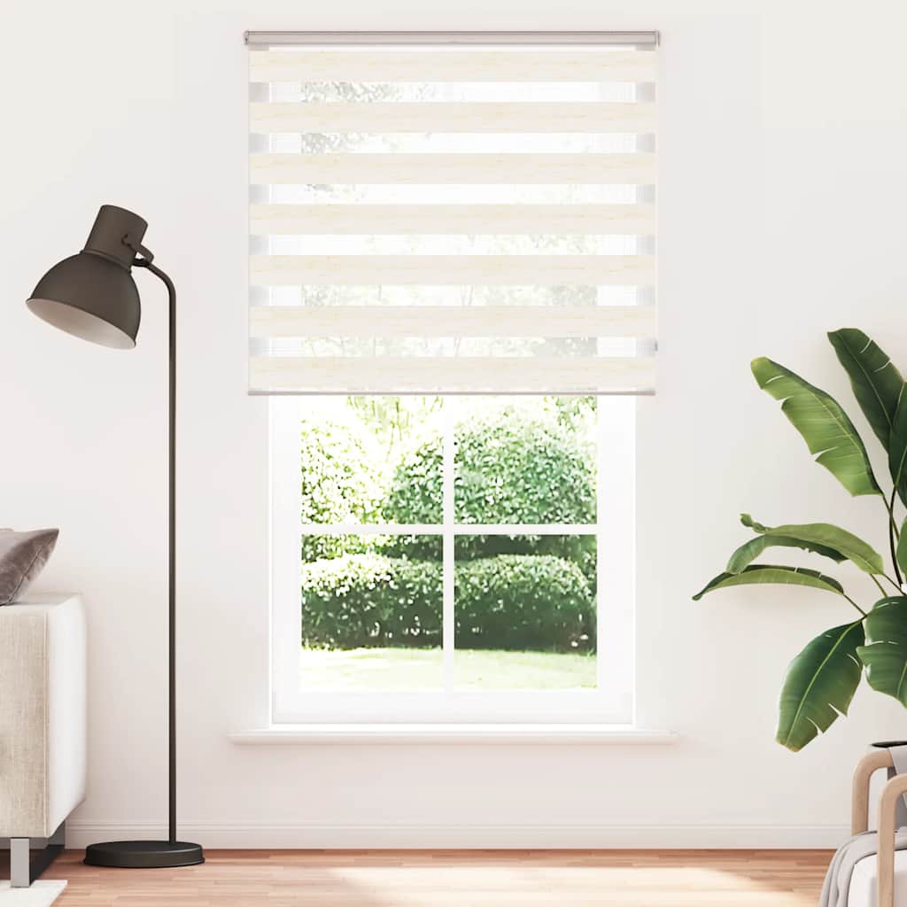 vidaXL Στόρι Ζέβρα Μάρμαρο Μπεζ 135x230 εκ. Πλάτος Υφάσματος 130,9 εκ. Πολυεστέρας