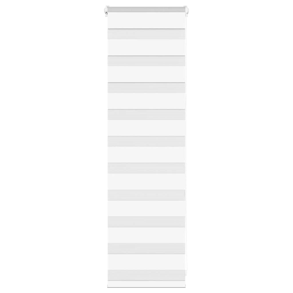 vidaXL Ζέβρα τυφλή Λευκό Πλάτος υφάσματος 45,9 εκ. Πολυεστέρας