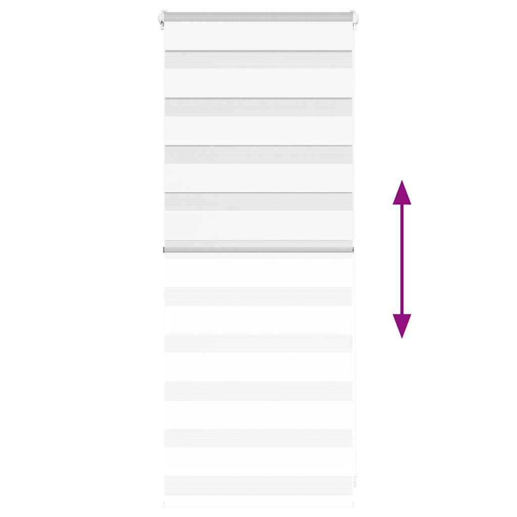 vidaXL Ζέβρα τυφλή Λευκό Πλάτος υφάσματος 50,9 εκ. Πολυεστέρας