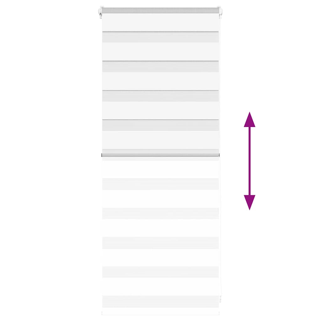 vidaXL Ζέβρα τυφλή Λευκό Πλάτος υφάσματος 55,9 εκ. Πολυεστέρας
