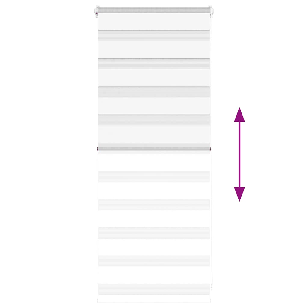 vidaXL Ζέβρα τυφλή Λευκό Πλάτος υφάσματος 60,9 εκ. Πολυεστέρας