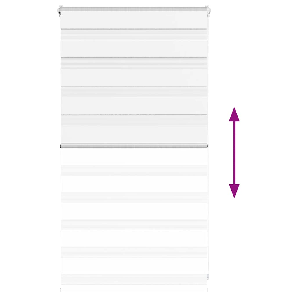 vidaXL Ζέβρα τυφλή Λευκό Πλάτος υφάσματος 70,9 εκ. Πολυεστέρας