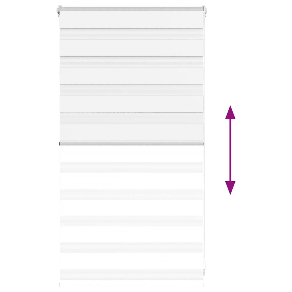 vidaXL Ζέβρα τυφλή Λευκό Πλάτος υφάσματος 75,9 εκ. Πολυεστέρας