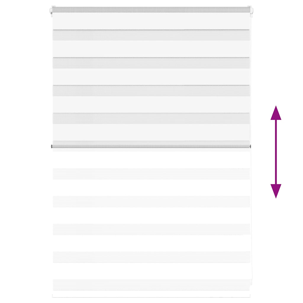 vidaXL Ζέβρα τυφλή Λευκό Πλάτος υφάσματος 90,9 εκ. Πολυεστέρας