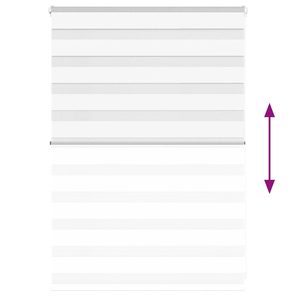 vidaXL Ζέβρα τυφλή Λευκό Πλάτος υφάσματος 95,9 εκ. Πολυεστέρας