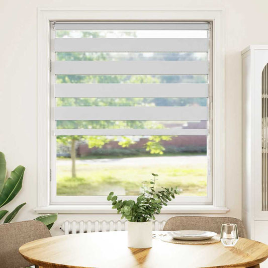 vidaXL Ζέβρα τυφλή Λευκό Πλάτος υφάσματος 105,9 εκ. Πολυεστέρας