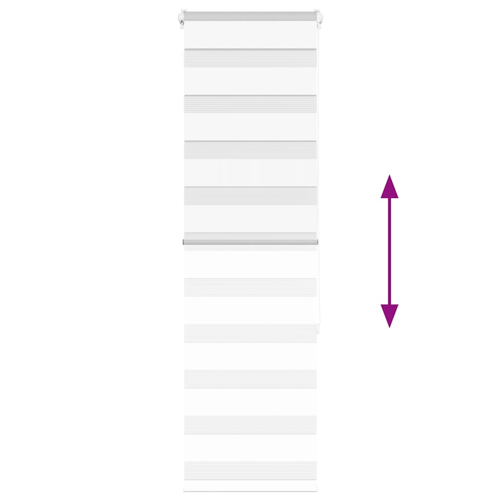 vidaXL Ζέβρα τυφλή Λευκό Πλάτος υφάσματος 40,9 εκ. Πολυεστέρας