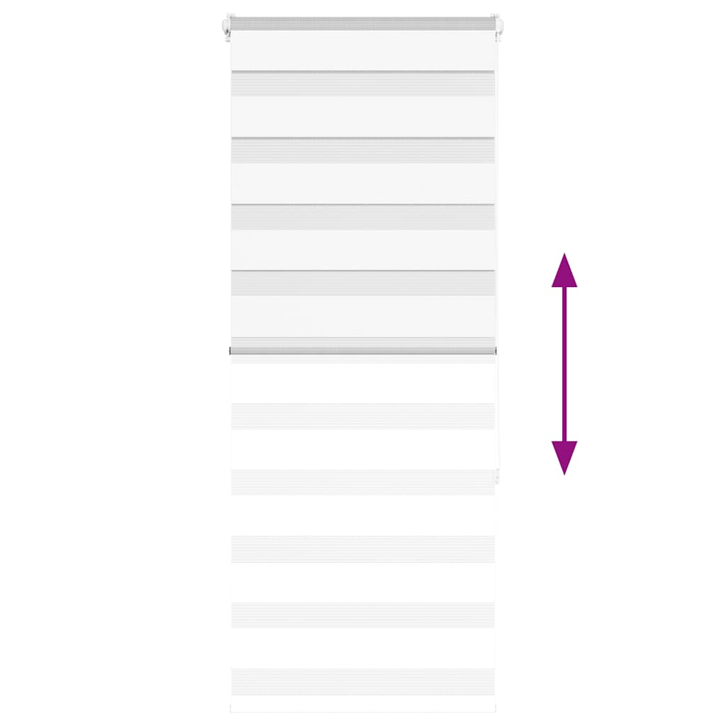 vidaXL Ζέβρα τυφλή Λευκό Πλάτος υφάσματος 50,9 εκ. Πολυεστέρας