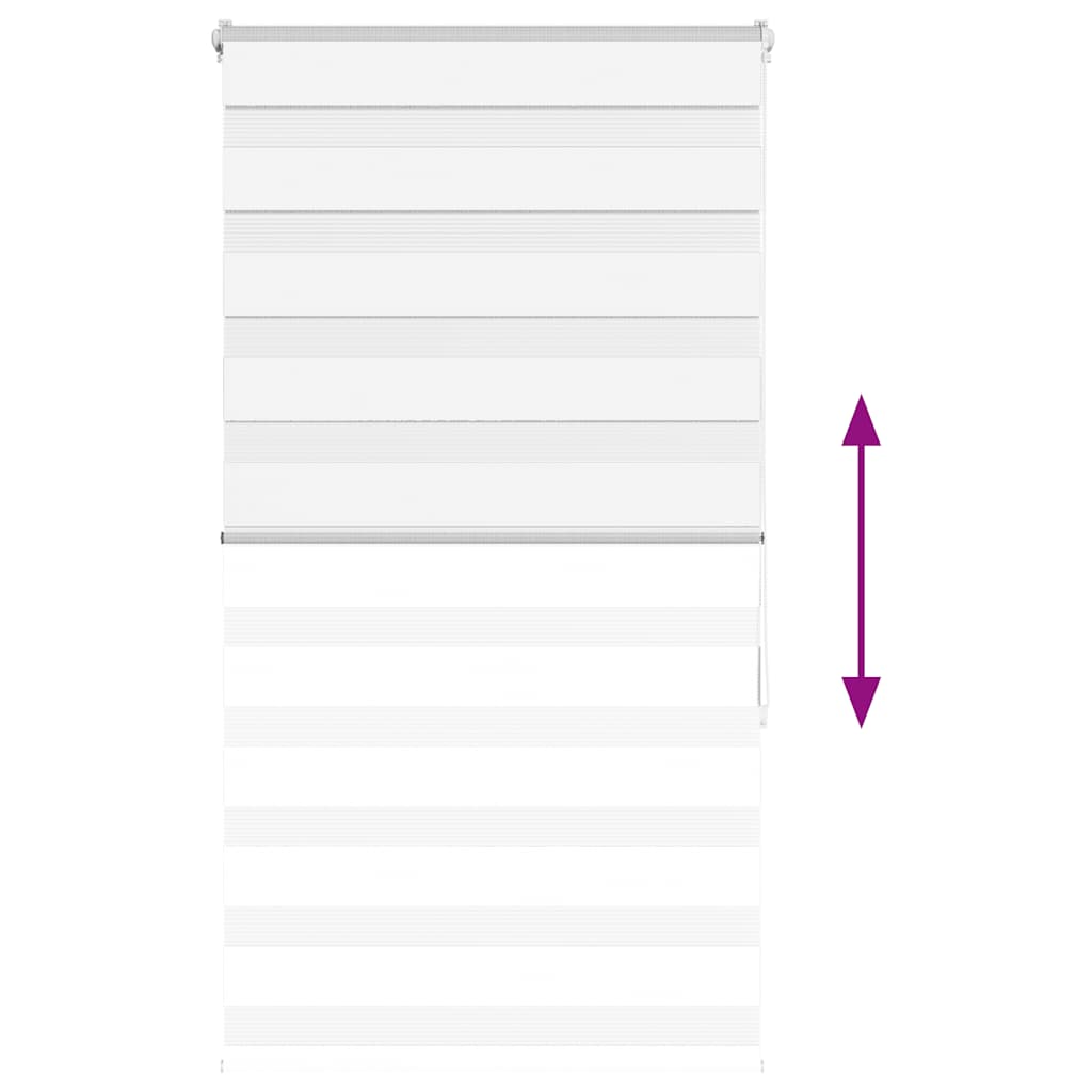 vidaXL Ζέβρα τυφλή Καφέ Πλάτος υφάσματος 75,9 εκ. Πολυεστέρας