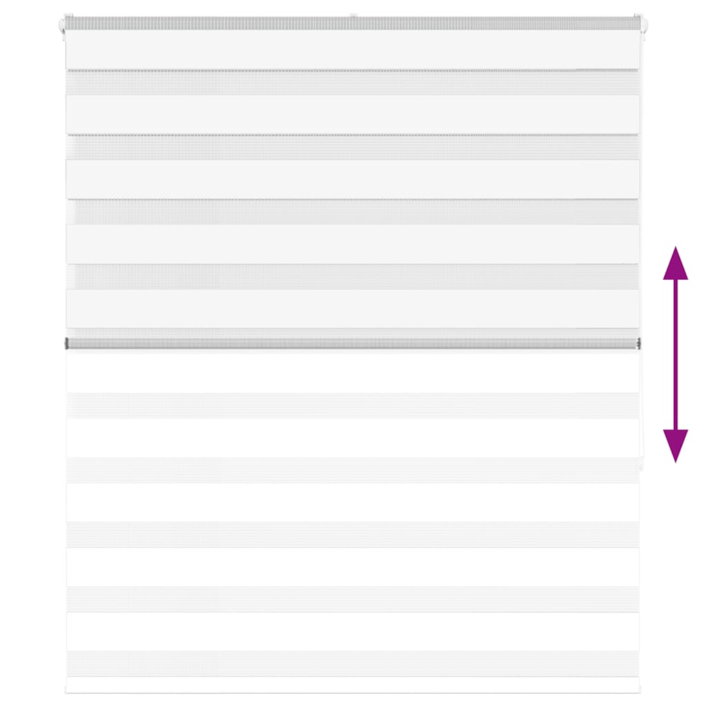vidaXL Ζέβρα τυφλή Καφέ Πλάτος υφάσματος 130,9 εκ. Πολυεστέρας