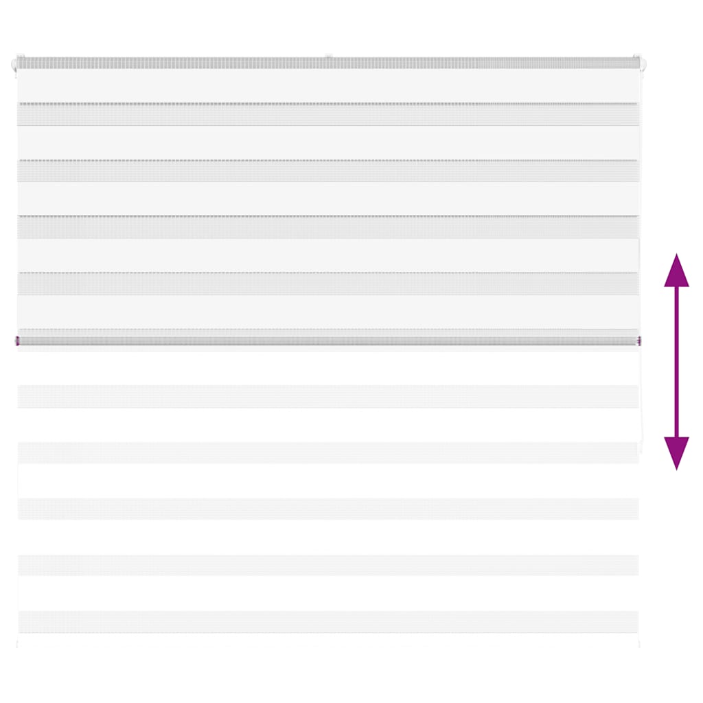 vidaXL Ζέβρα τυφλή Λευκό Πλάτος υφάσματος 160,9 εκ. Πολυεστέρας