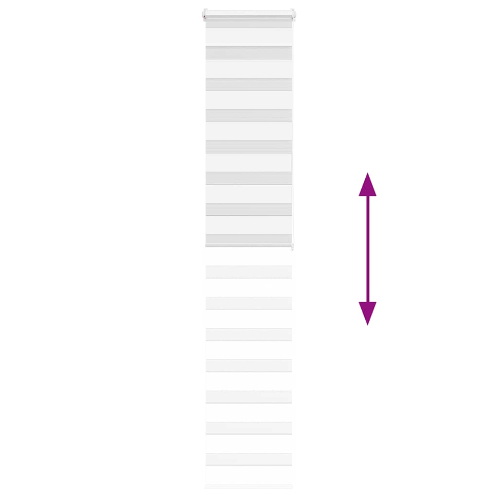 vidaXL Ζέβρα τυφλή Λευκό Πλάτος υφάσματος 35,9 εκ. Πολυεστέρας
