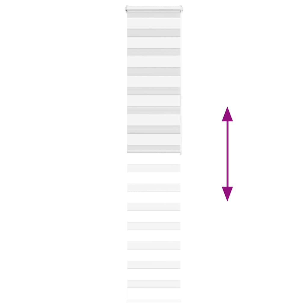 vidaXL Ζέβρα τυφλή Λευκό Πλάτος υφάσματος 45,9 εκ. Πολυεστέρας