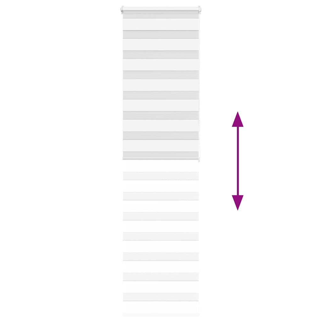 vidaXL Ζέβρα τυφλή Λευκό Πλάτος υφάσματος 55,9 εκ. Πολυεστέρας
