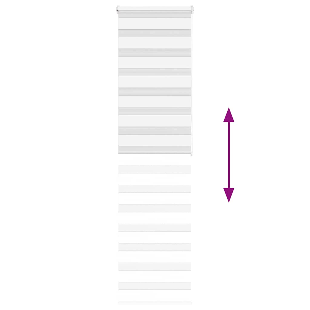vidaXL Ζέβρα τυφλή Λευκό Πλάτος υφάσματος 60,9 εκ. Πολυεστέρας