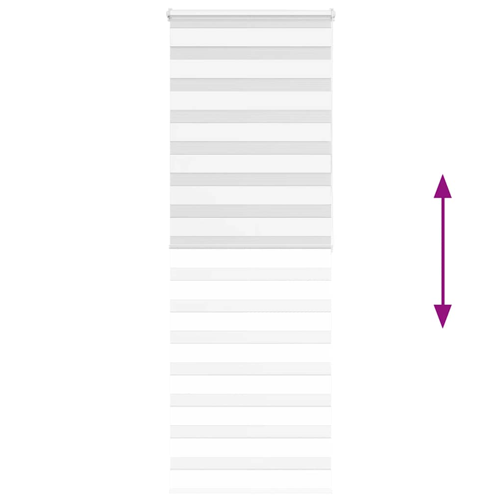 vidaXL Ζέβρα τυφλή Λευκό Πλάτος υφάσματος 65,9 εκ. Πολυεστέρας