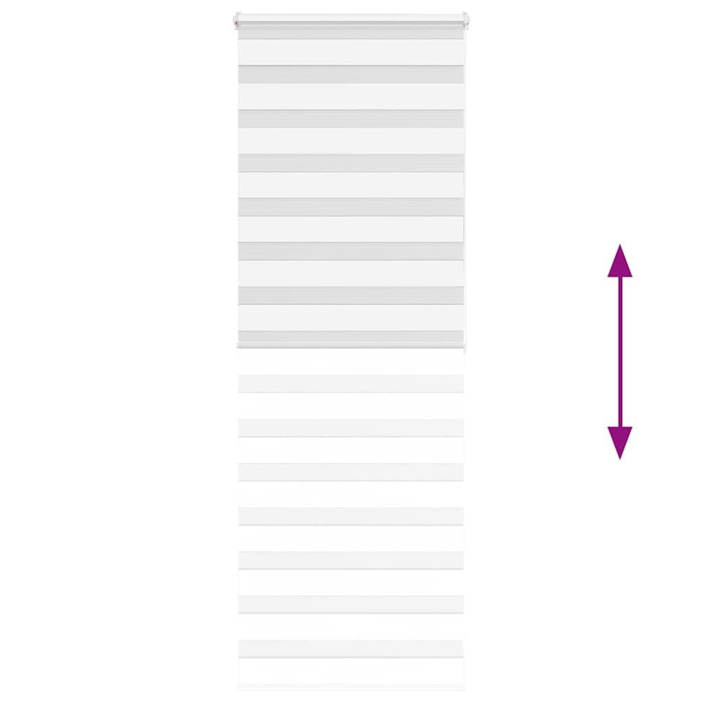 vidaXL Ζέβρα τυφλή Λευκό Πλάτος υφάσματος 80,9 εκ. Πολυεστέρας