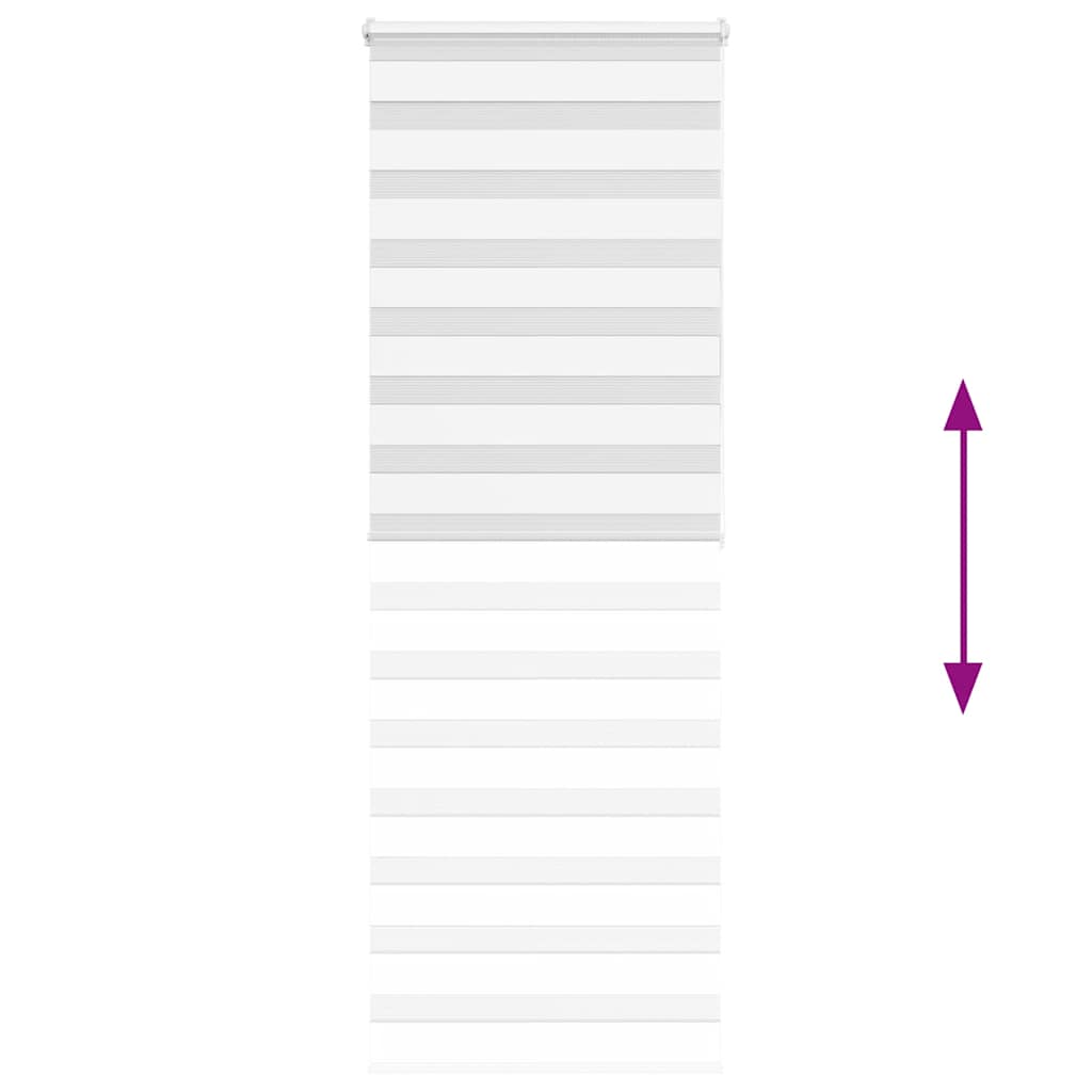 vidaXL Ζέβρα τυφλή Λευκό Πλάτος υφάσματος 85,9 εκ. Πολυεστέρας