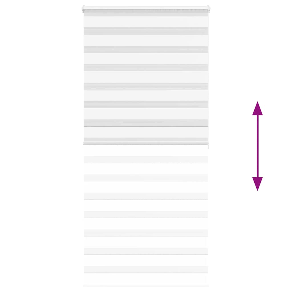 vidaXL Ζέβρα τυφλή Λευκό Πλάτος υφάσματος 100,9 εκ. Πολυεστέρας