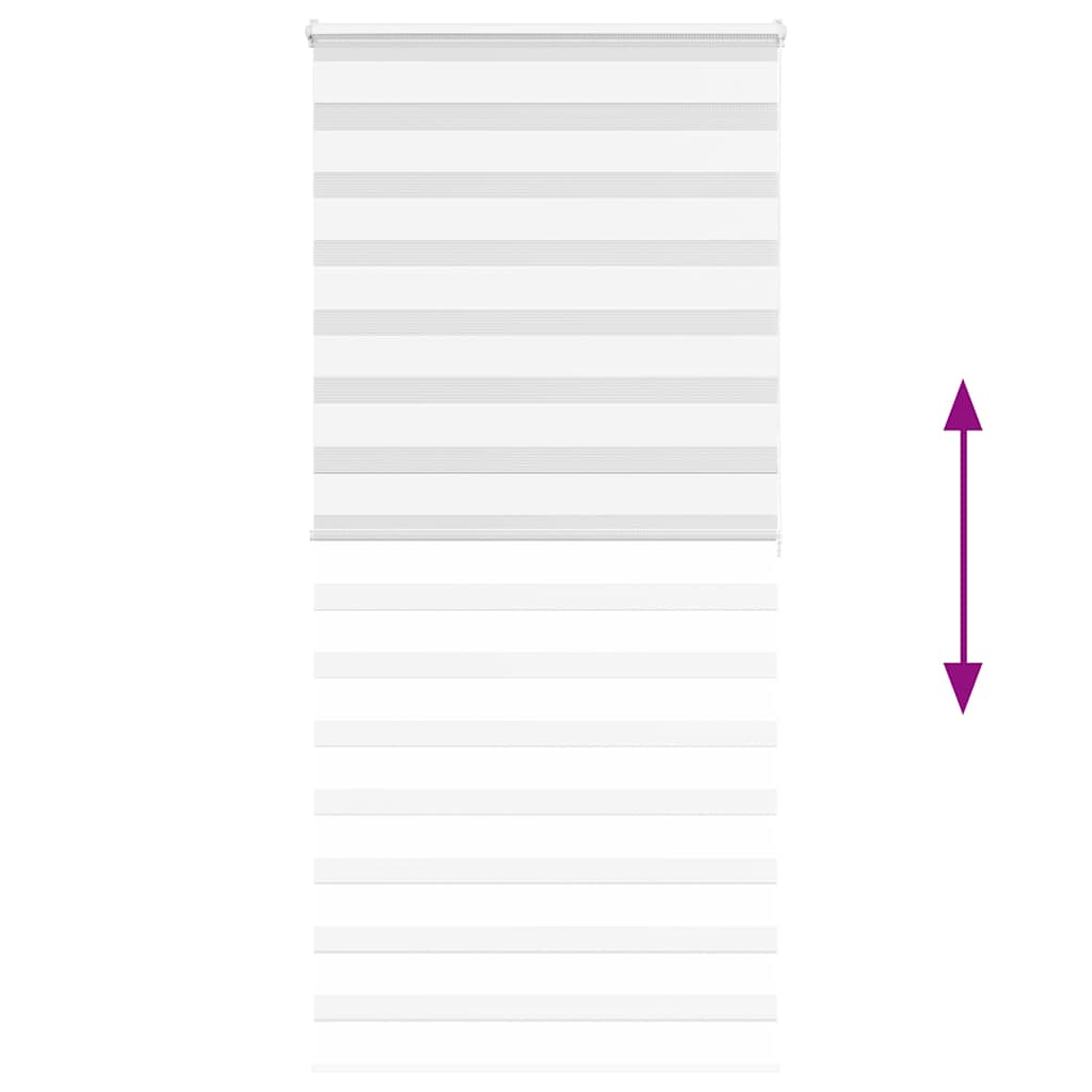 vidaXL Ζέβρα τυφλή Λευκό Πλάτος υφάσματος 110,9 εκ. Πολυεστέρας