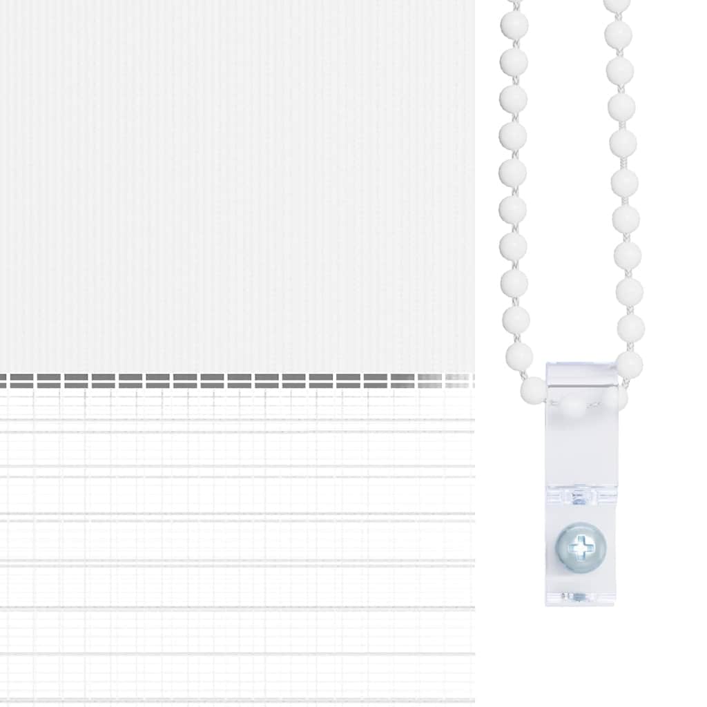 vidaXL Ζέβρα τυφλή Λευκό Πλάτος υφάσματος 110,9 εκ. Πολυεστέρας