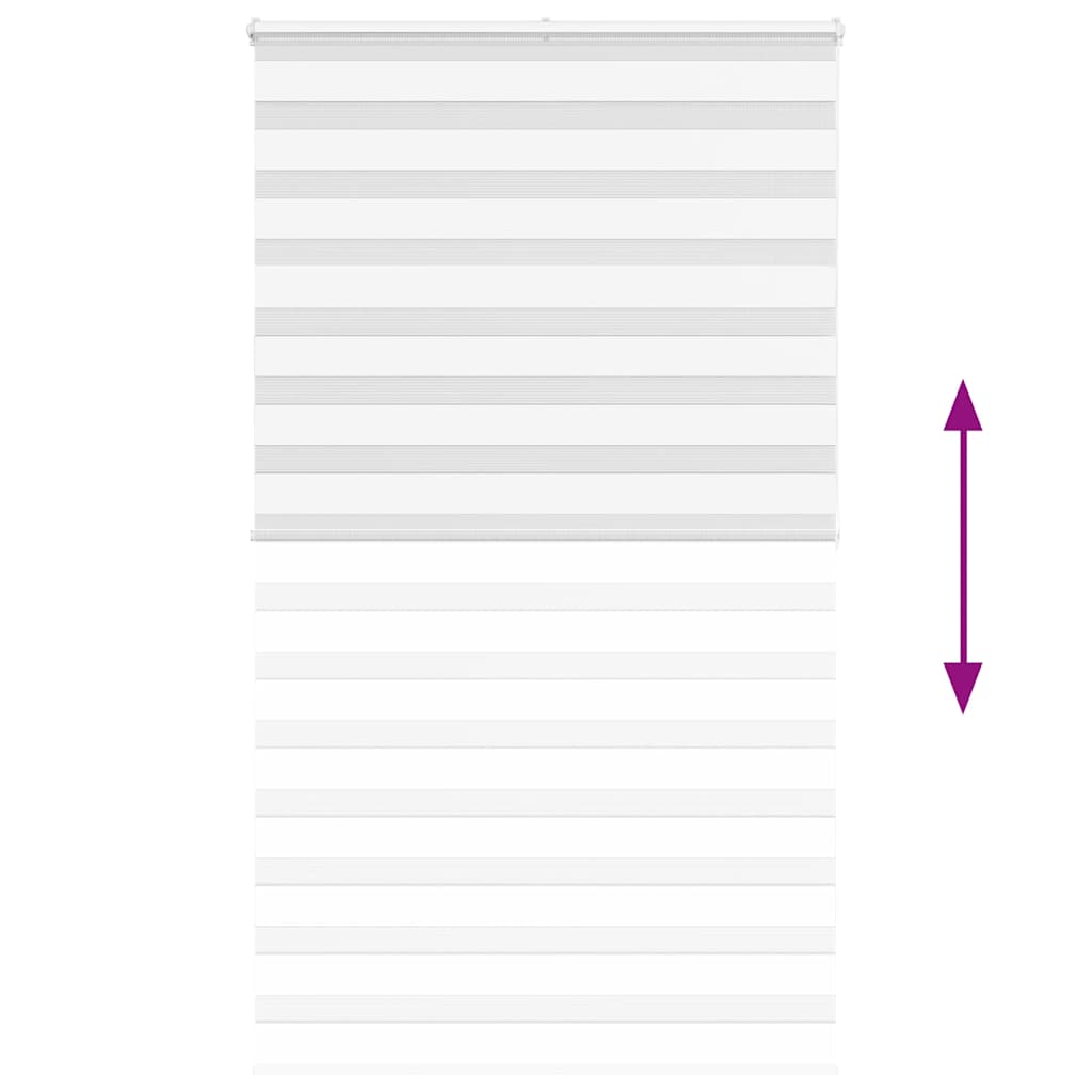 vidaXL Ζέβρα τυφλή Λευκό Πλάτος υφάσματος 115,9 εκ. Πολυεστέρας