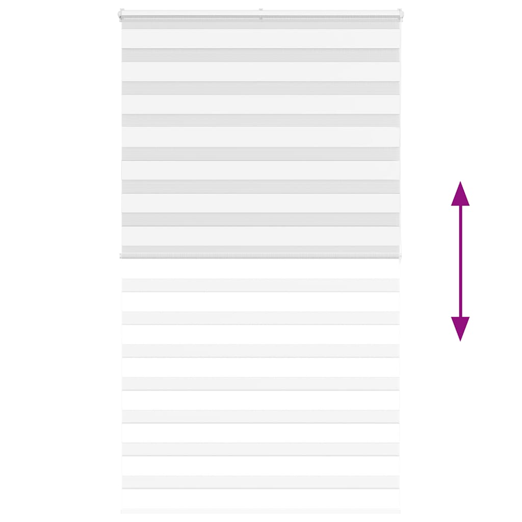 vidaXL Ζέβρα τυφλή Λευκό Πλάτος υφάσματος 120,9 εκ. Πολυεστέρας