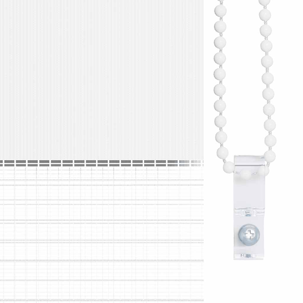 vidaXL Ζέβρα τυφλή Λευκό Πλάτος υφάσματος 130,9 εκ. Πολυεστέρας