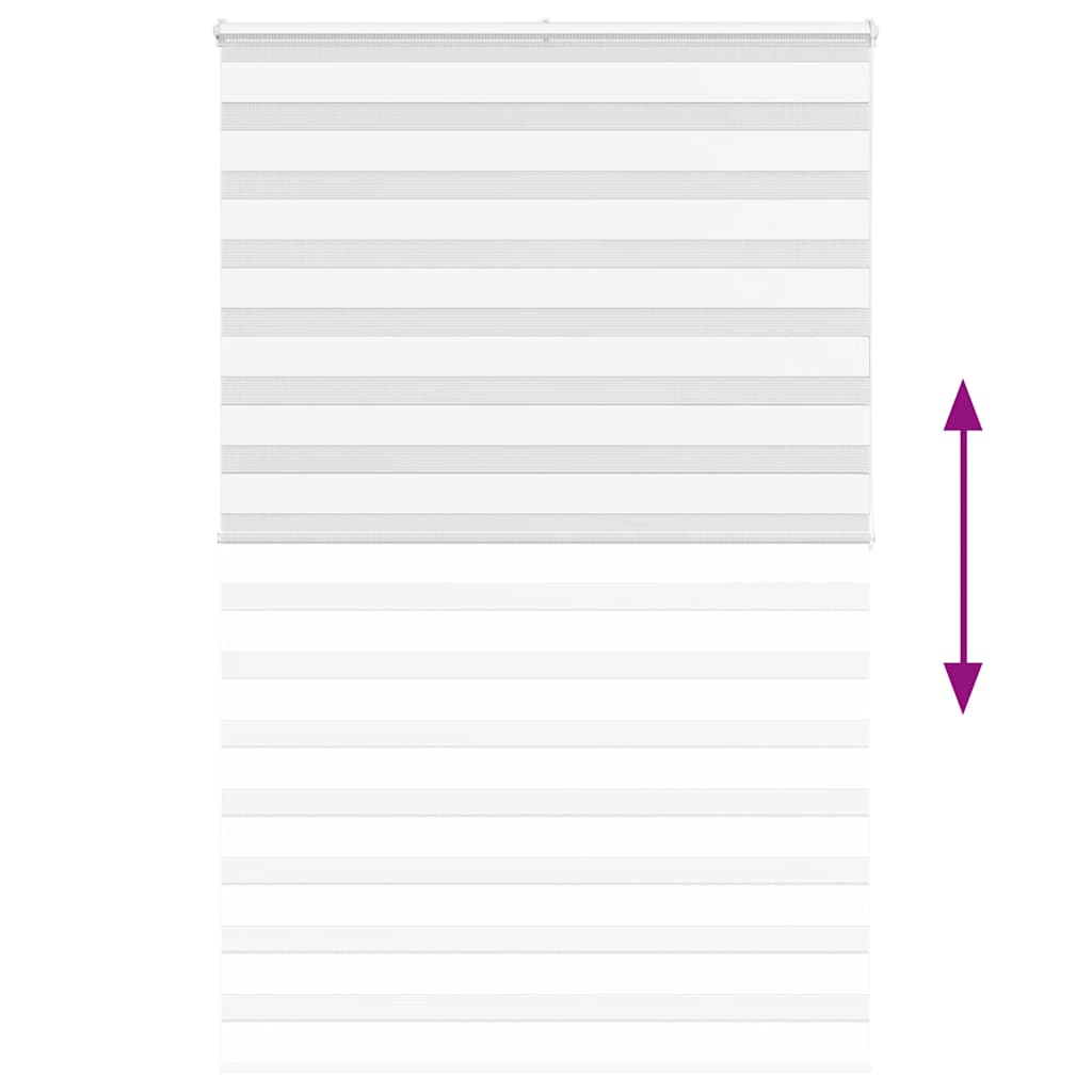vidaXL Ζέβρα τυφλή Λευκό Πλάτος υφάσματος 135,9 εκ. Πολυεστέρας