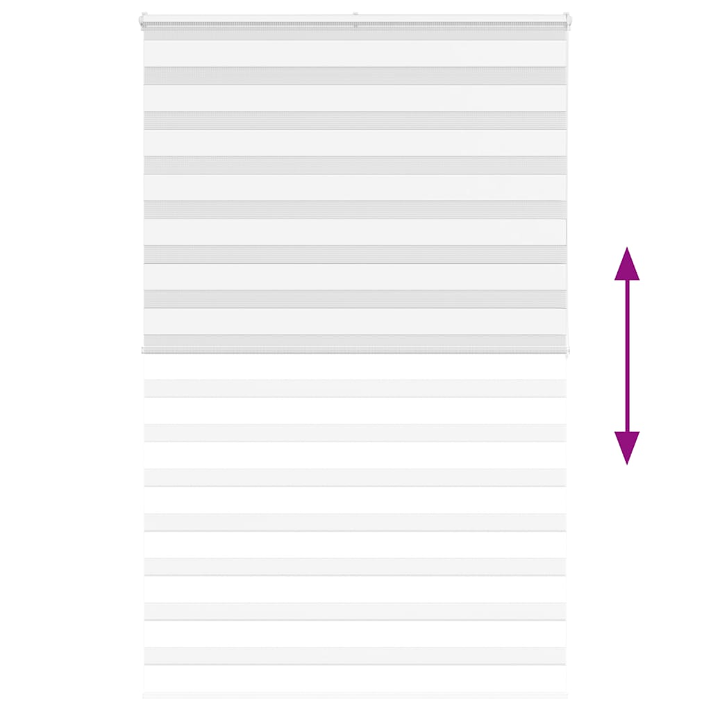 vidaXL Ζέβρα τυφλή Λευκό Πλάτος υφάσματος 145,9 εκ. Πολυεστέρας