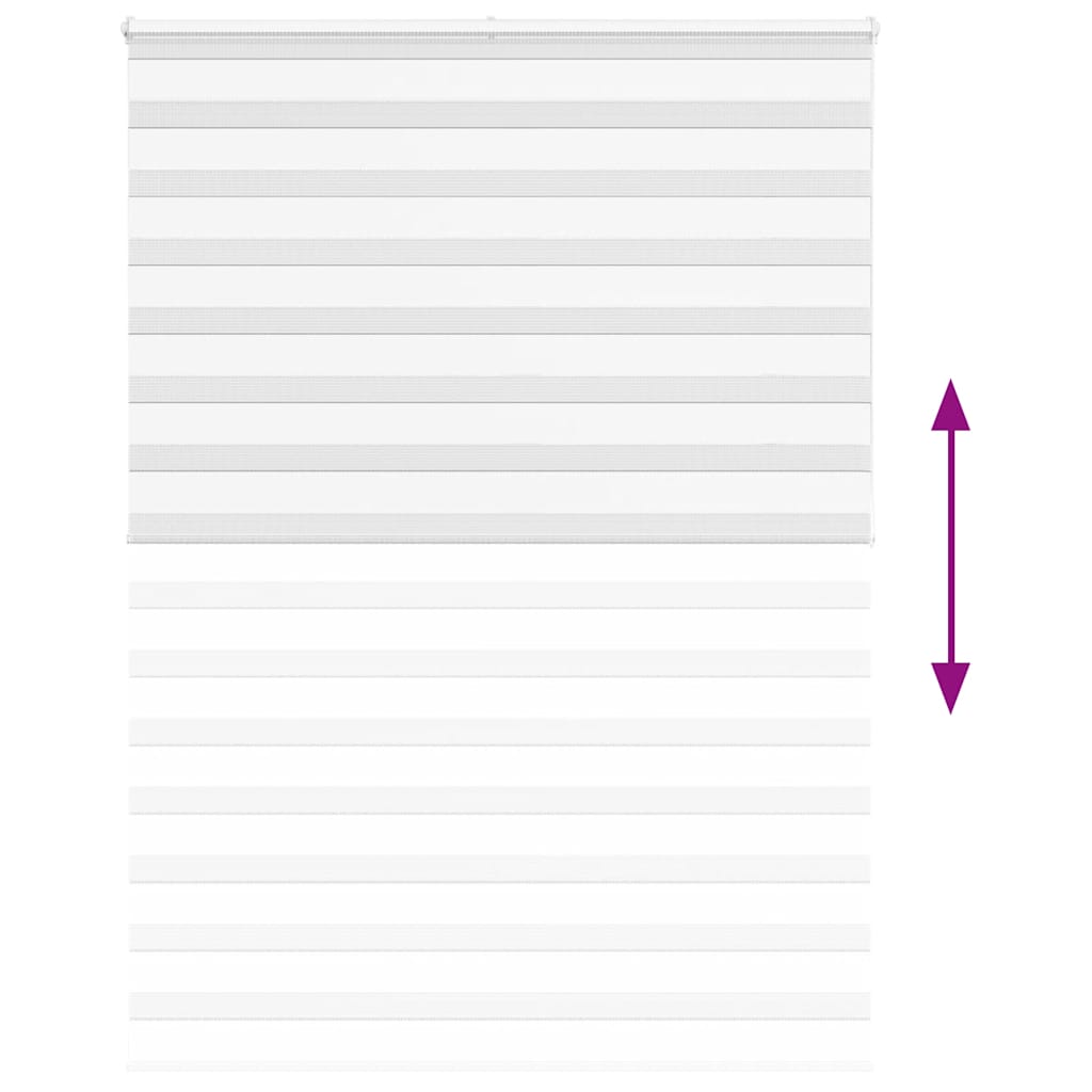 vidaXL Ζέβρα τυφλή Λευκό Πλάτος υφάσματος 150,9 εκ. Πολυεστέρας