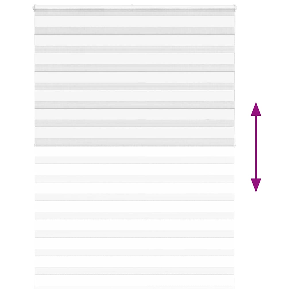 vidaXL Ζέβρα τυφλή Λευκό Πλάτος υφάσματος 155,9 εκ. Πολυεστέρας