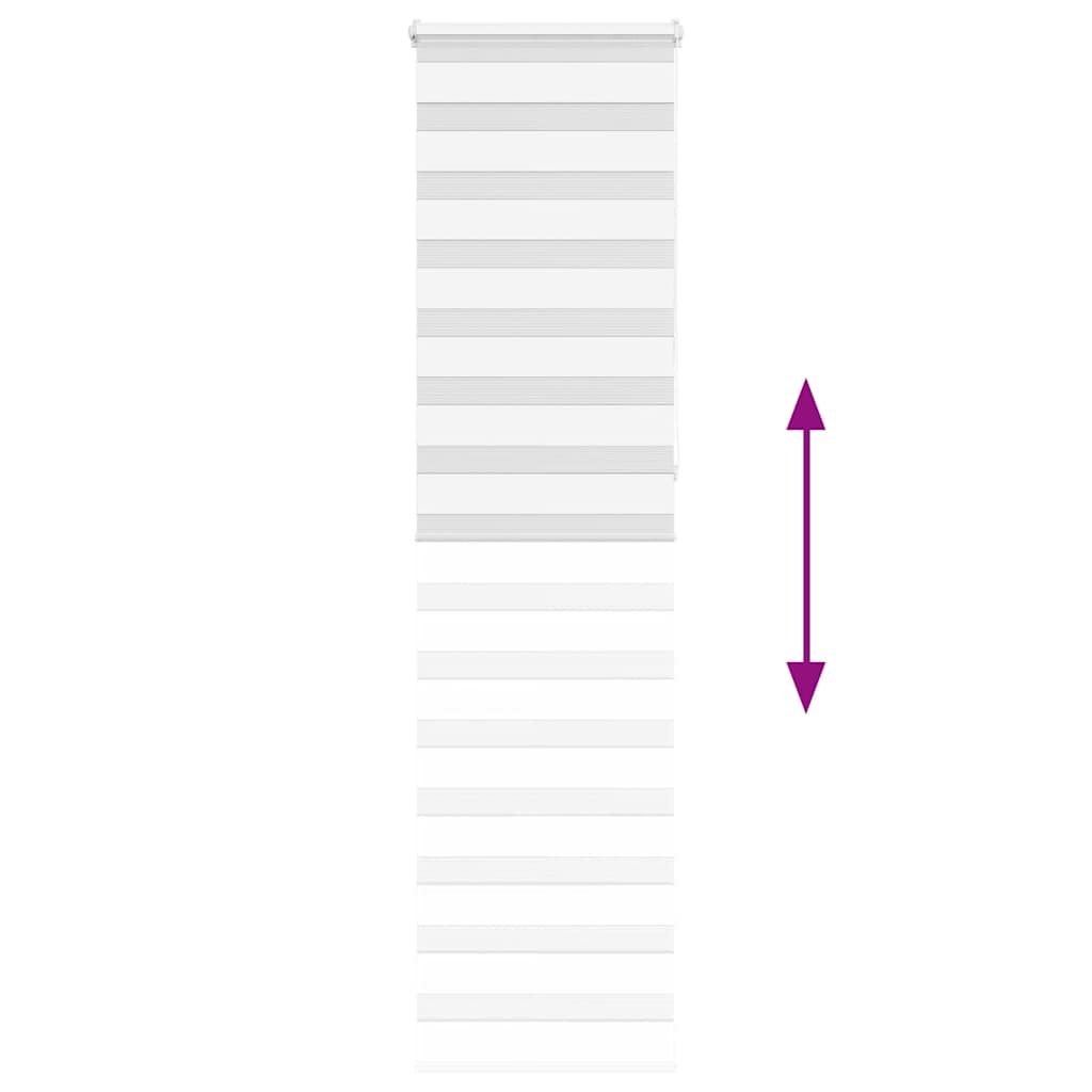 vidaXL Ζέβρα τυφλή Λευκό Πλάτος υφάσματος 60,9 εκ. Πολυεστέρας