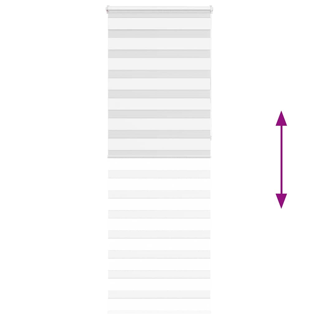 vidaXL Ζέβρα τυφλή Λευκό Πλάτος υφάσματος 65,9 εκ. Πολυεστέρας