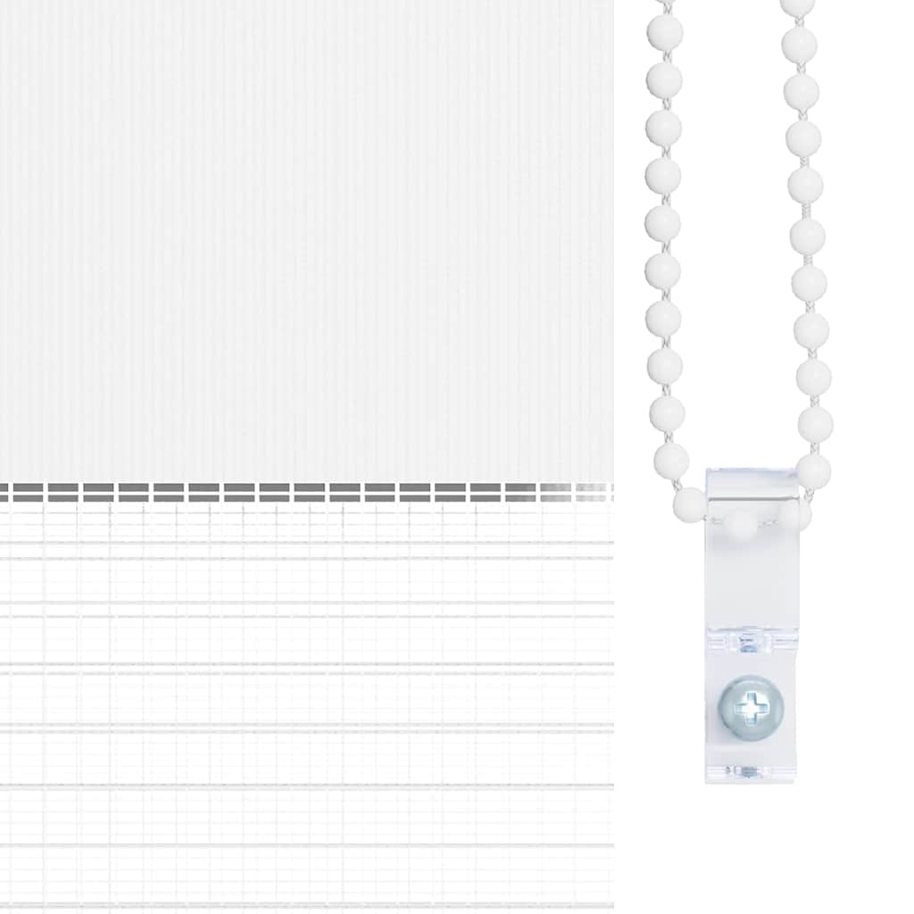 vidaXL Ζέβρα τυφλή Λευκό Πλάτος υφάσματος 115,9 εκ. Πολυεστέρας