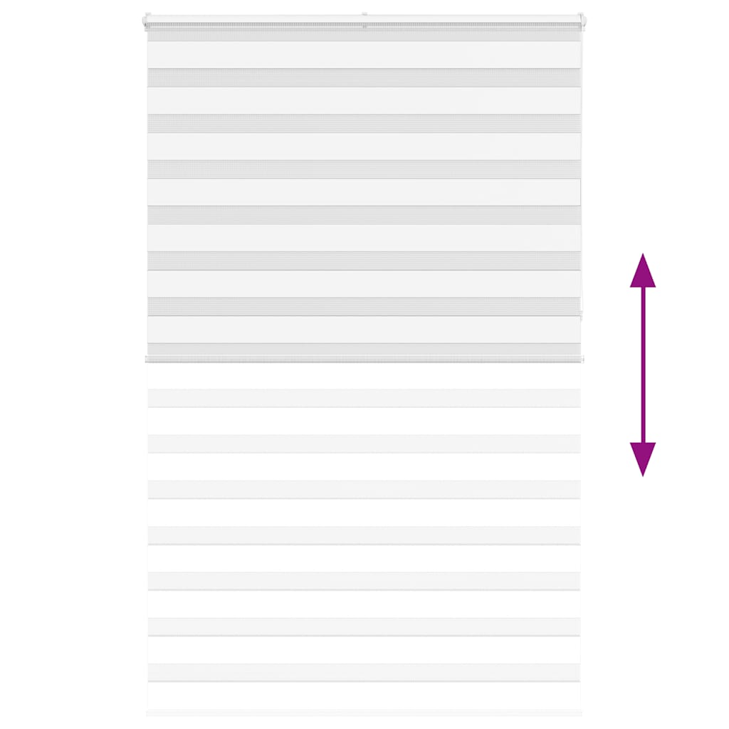 vidaXL Ζέβρα τυφλή Λευκό Πλάτος υφάσματος 140,9 εκ. Πολυεστέρας