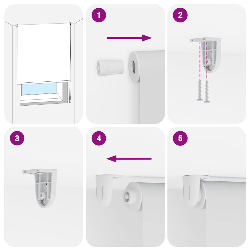 vidaXL Κουρτίνα Μπάνιου Ρολό 80x240 εκ. Πλάτος υφάσματος 76 εκ.