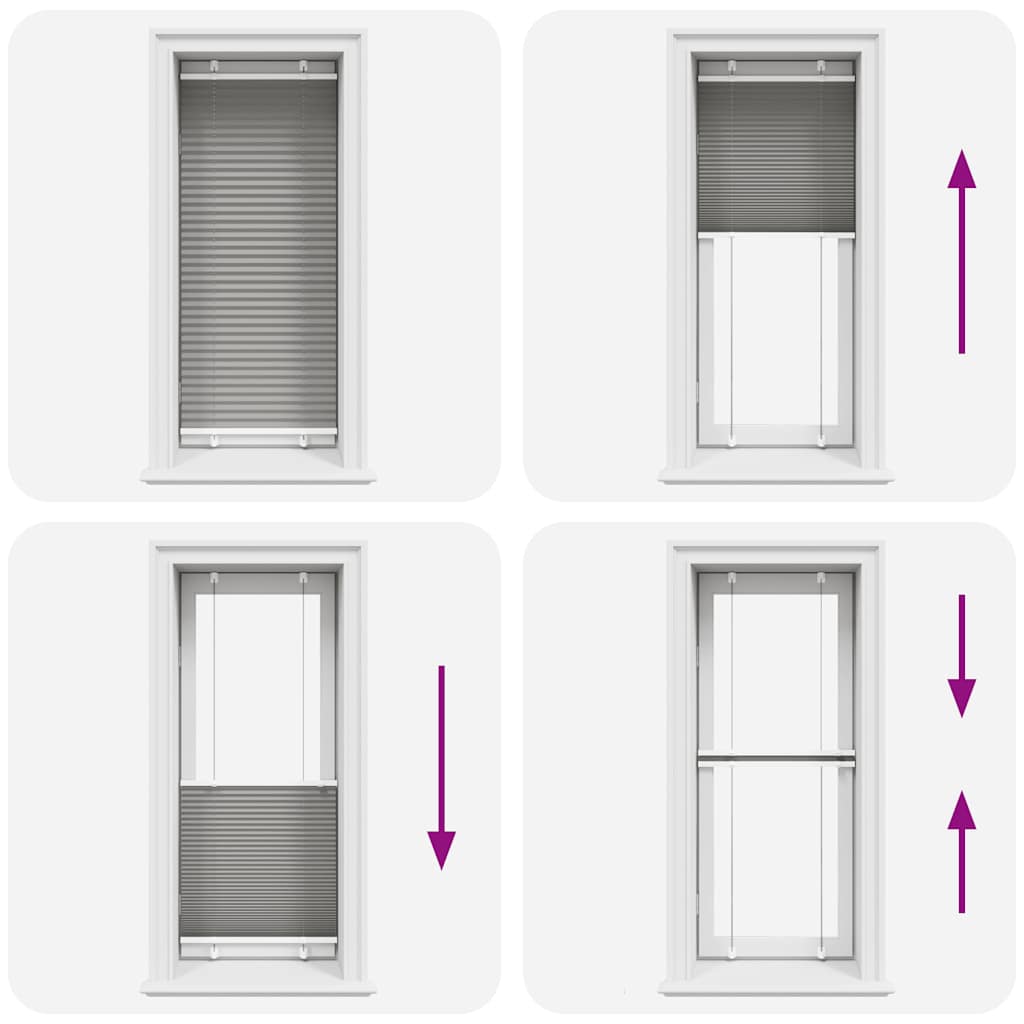 vidaXL Πλισέ περσίδα Ανθρακί 55x100 cm Πλάτος υφάσματος 54,4 cm