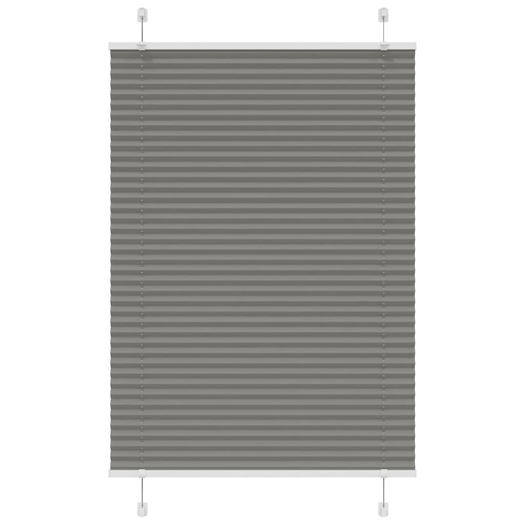 vidaXL Πλισέ περσίδα Ανθρακί 85x100 cm Πλάτος υφάσματος 84,4 cm