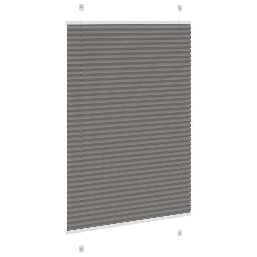vidaXL Πλισέ περσίδα Ανθρακί 95x100 cm Πλάτος υφάσματος 94,4 cm