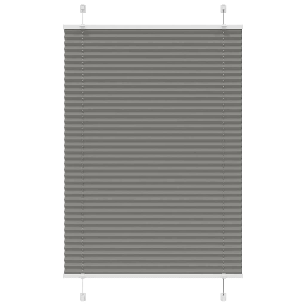 vidaXL Πλισέ περσίδα Ανθρακί 100x100 cm Πλάτος υφάσματος 99,4 cm