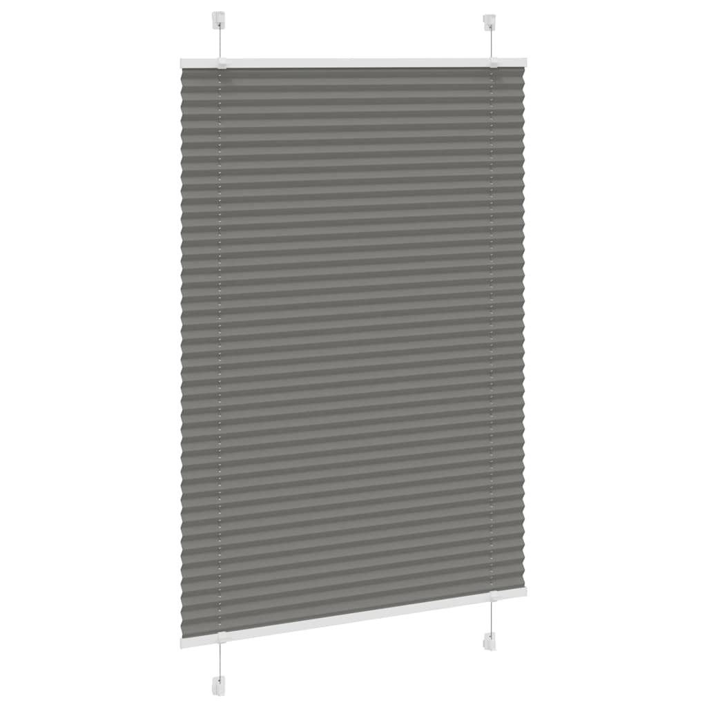 vidaXL Πλισέ περσίδα Ανθρακί 100x100 cm Πλάτος υφάσματος 99,4 cm