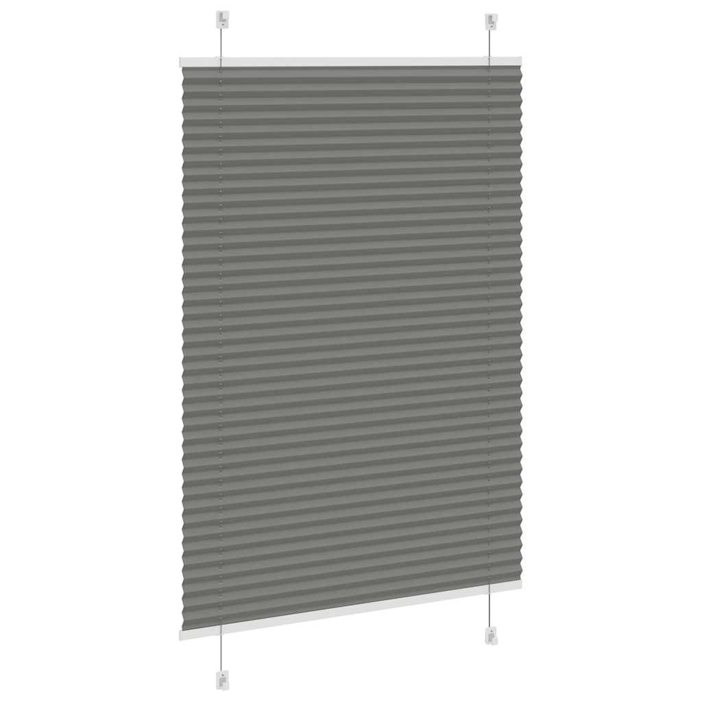 vidaXL Πλισέ περσίδα Ανθρακί 100x100 cm Πλάτος υφάσματος 99,4 cm