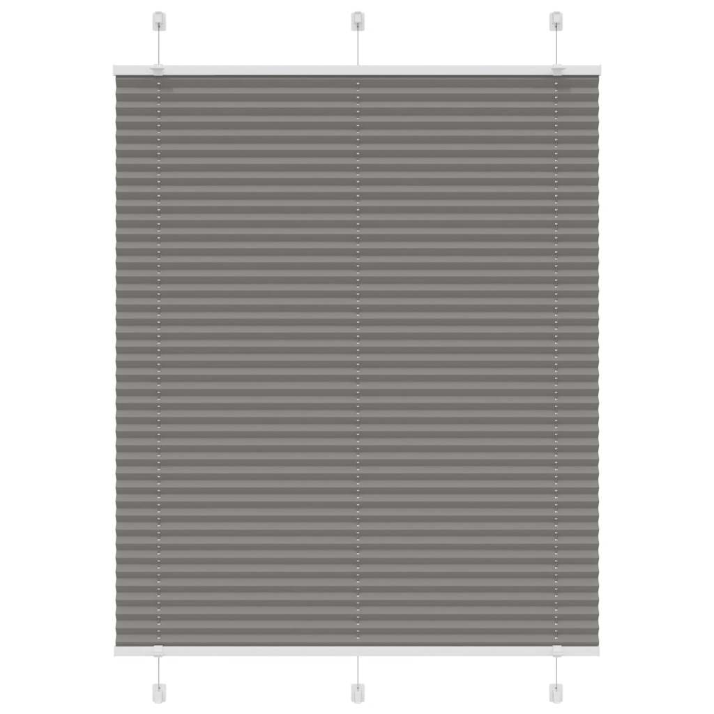 vidaXL Πλισέ περσίδα Ανθρακί 105x100 cm Πλάτος υφάσματος 104,4 cm